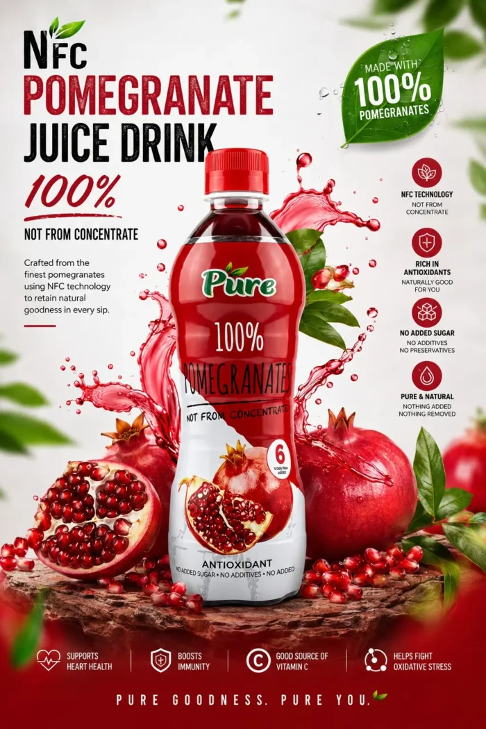 PURE 100% Fresh Pomegranate Juice - Image 2